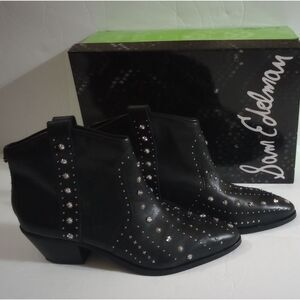 🆕🤠 Sam Edelman Brian Ankle Western Cowboy Boots - Black